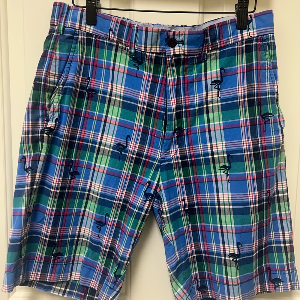 Ralph Lauren Polo Golf Multicolor Blue Green Pink Plaid Shorts